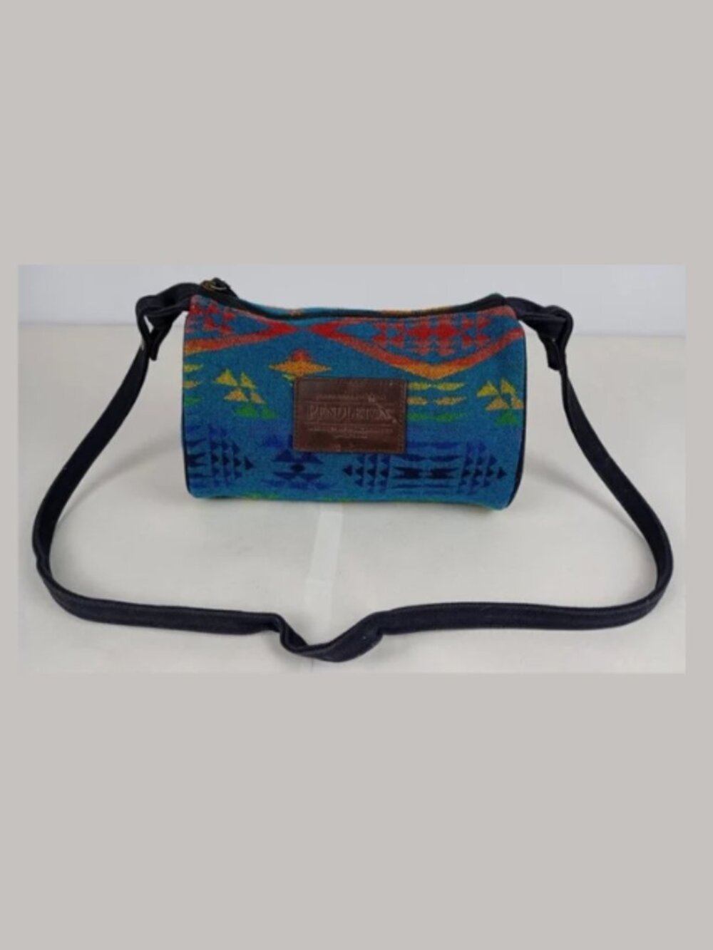 Vintage Pendleton Wool Travel Kit Bag Crossbody Purse Diamond Desert Navajo